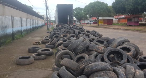 Cerca de 30 toneladas de pneus são retiradas das ruas da capital do AP