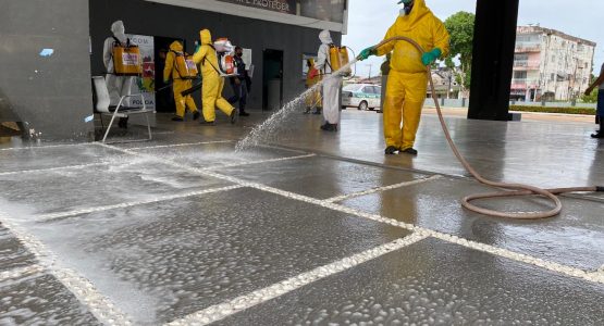 Covid-19: mais de mil espaços públicos já foram desinfectados e higienizados pela Prefeitura de Macapá