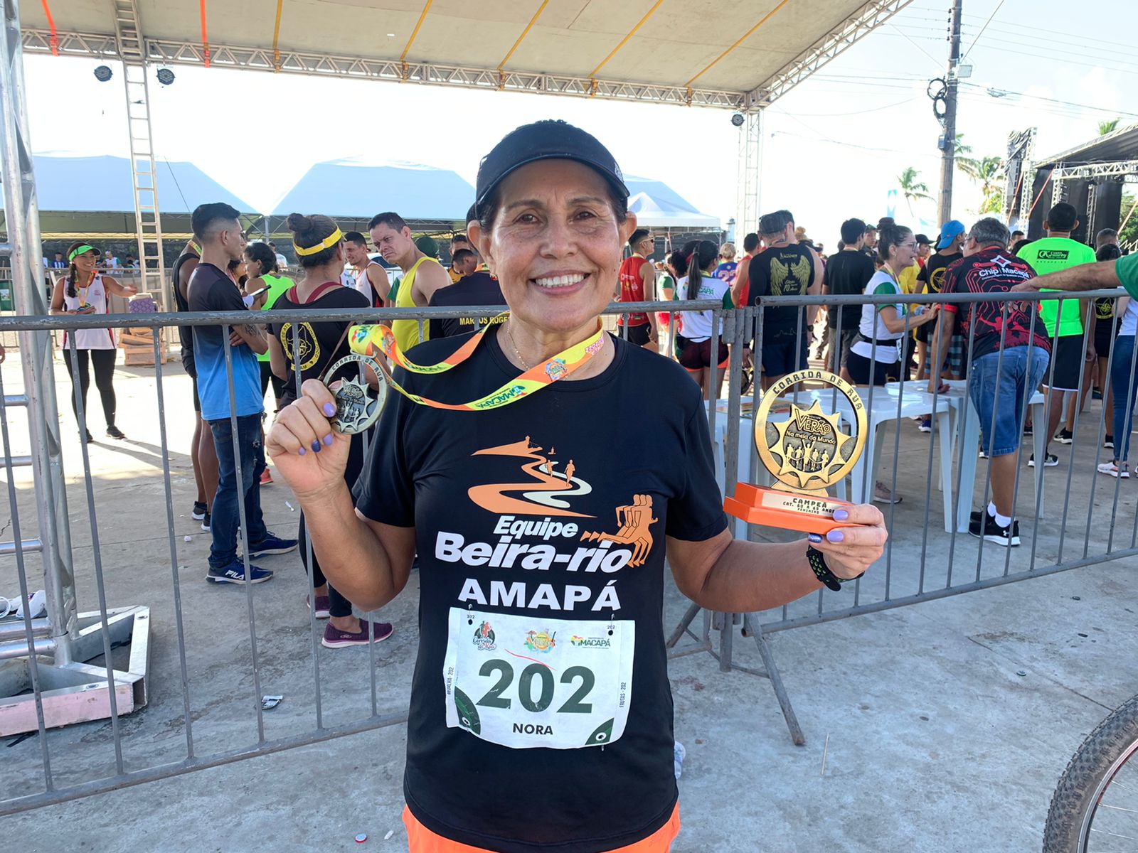 Nora Mey Marluce Monteiro, de 63 anos, primeira colocada na categoria de 60 a 69.