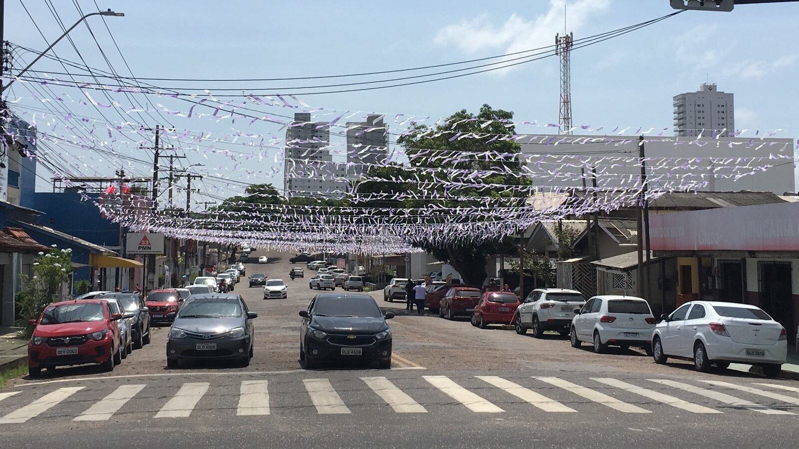 Avenida Presidente Vargas preparada para a passagem da procissão do Círio de Nazaré 2022 | Foto: Alexssandro Lima/PMM