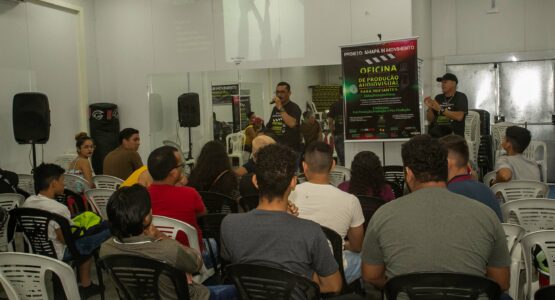 Oficina gratuita de produção audiovisual para iniciantes reuniu cerca de 50 pessoas no CEU das Artes Zona Sul