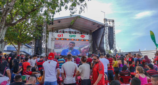 Praça do Coco vira palco de torcida e festa da 1ª partida da final da Copa do Brasil