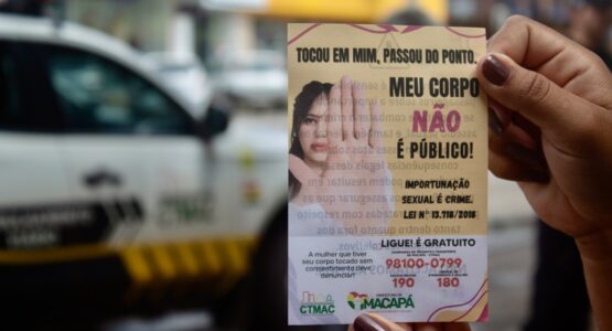 Campanha educativa conscientiza população sobre importunação sexual no transporte público de Macapá